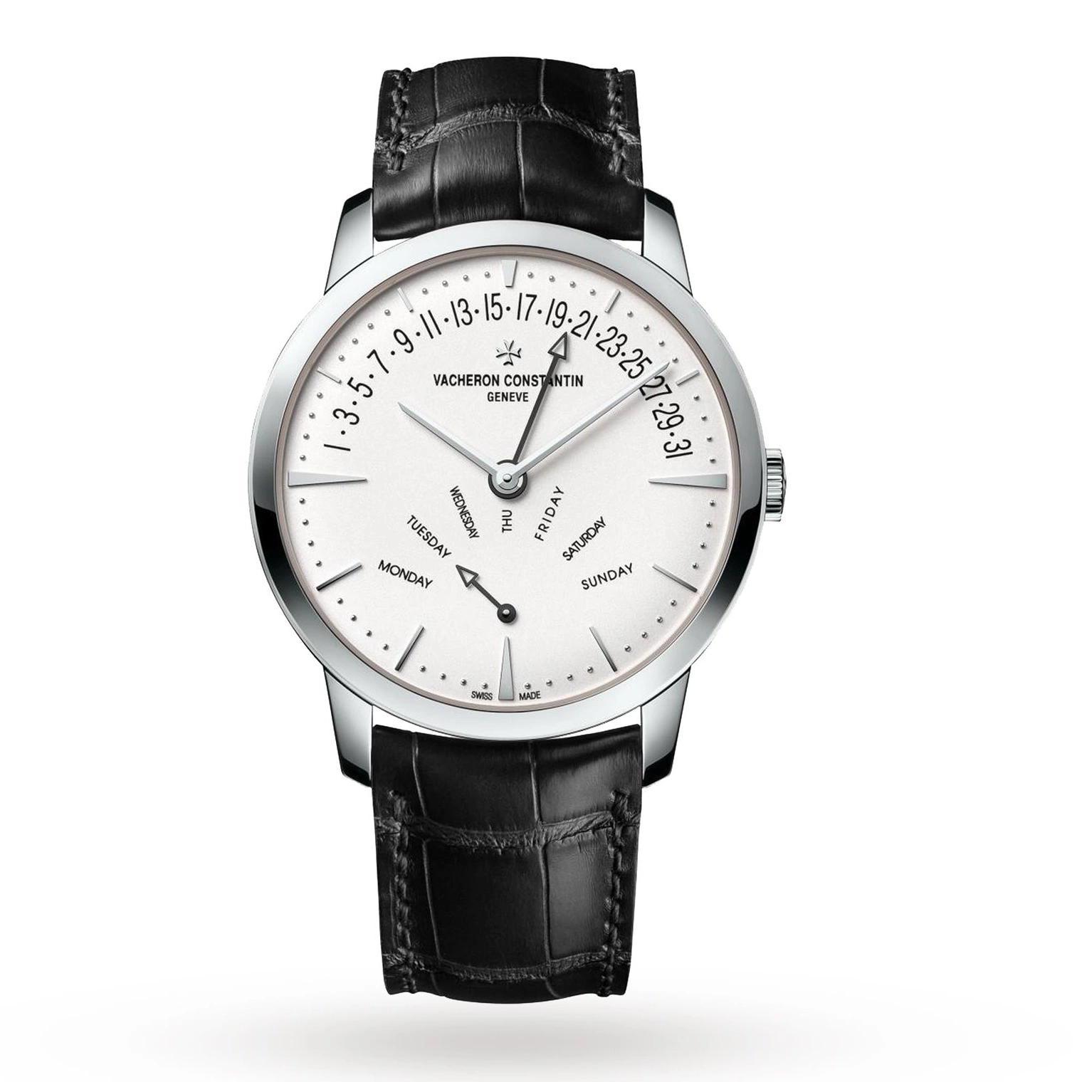 Mens Vacheron Swiss Constantin Day-Date Retrograde Watch Patrimony 0824